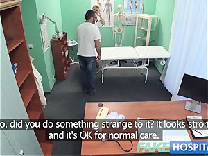 faux clinic Hired handyman blows a load all over nurses bum