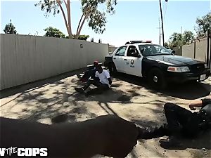 pulverize the Cops - white girl cop smashed by trio BBCs