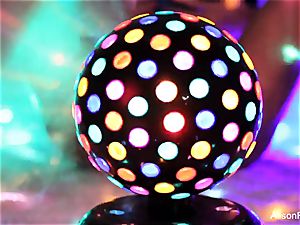 Alison Tyler's super sexy disco ball solo taunt