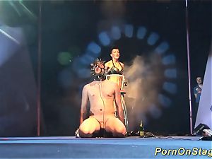extreme fetish porno on public stage